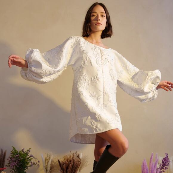Arianne Elmy Slim Good Luck Dress White Size Small NWT - Picture 1 of 10